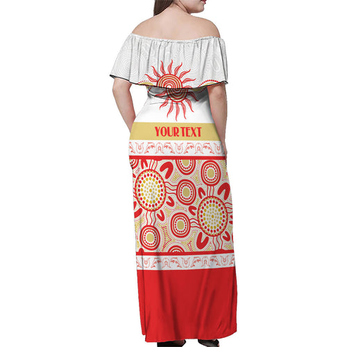 Dolphins NAIDOC Week Personalised Family Matching Off Shoulder Maxi Dress and Hawaiian Shirt Aboriginal Torres Strait Islanders Vibe