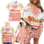 Dolphins NAIDOC Week Personalised Family Matching Off Shoulder Short Dress and Hawaiian Shirt Aboriginal Torres Strait Islanders Vibe