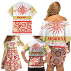 Dolphins NAIDOC Week Personalised Family Matching Off Shoulder Short Dress and Hawaiian Shirt Aboriginal Torres Strait Islanders Vibe