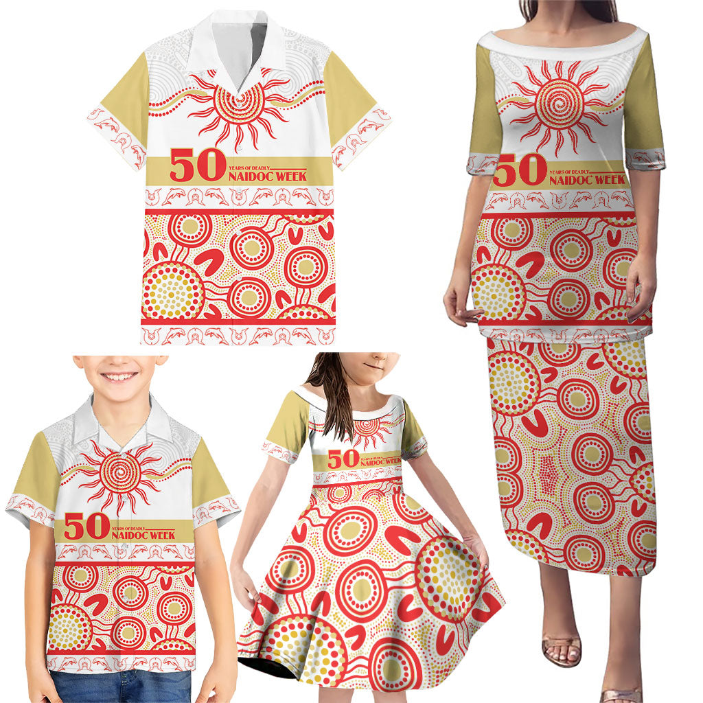 Dolphins NAIDOC Week Personalised Family Matching Puletasi and Hawaiian Shirt Aboriginal Torres Strait Islanders Vibe