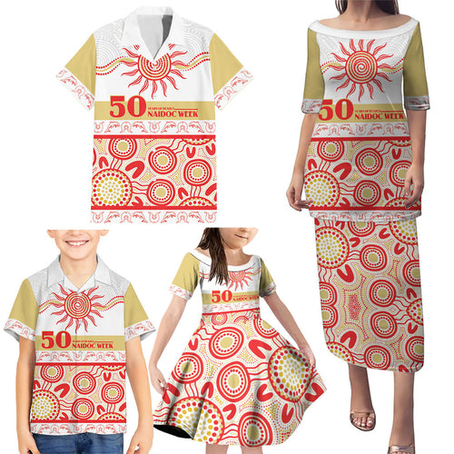 Dolphins NAIDOC Week Personalised Family Matching Puletasi and Hawaiian Shirt Aboriginal Torres Strait Islanders Vibe