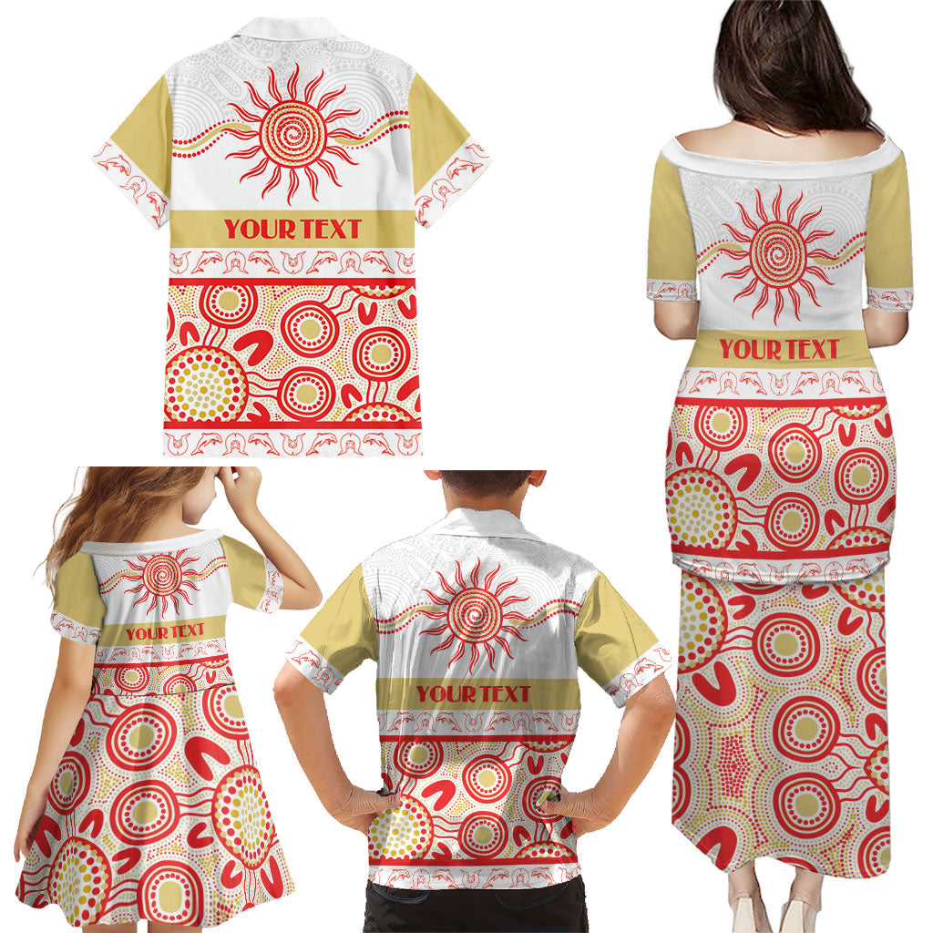 Dolphins NAIDOC Week Personalised Family Matching Puletasi and Hawaiian Shirt Aboriginal Torres Strait Islanders Vibe