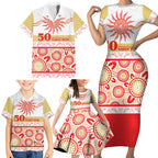 Dolphins NAIDOC Week Personalised Family Matching Short Sleeve Bodycon Dress and Hawaiian Shirt Aboriginal Torres Strait Islanders Vibe