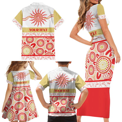 Dolphins NAIDOC Week Personalised Family Matching Short Sleeve Bodycon Dress and Hawaiian Shirt Aboriginal Torres Strait Islanders Vibe