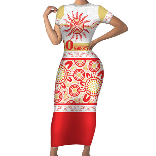 Dolphins NAIDOC Week Personalised Family Matching Short Sleeve Bodycon Dress and Hawaiian Shirt Aboriginal Torres Strait Islanders Vibe