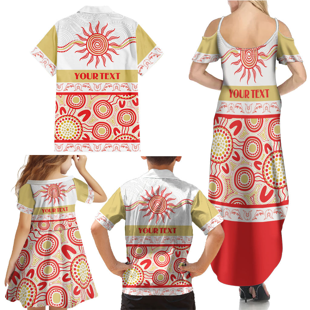 Dolphins NAIDOC Week Personalised Family Matching Summer Maxi Dress and Hawaiian Shirt Aboriginal Torres Strait Islanders Vibe