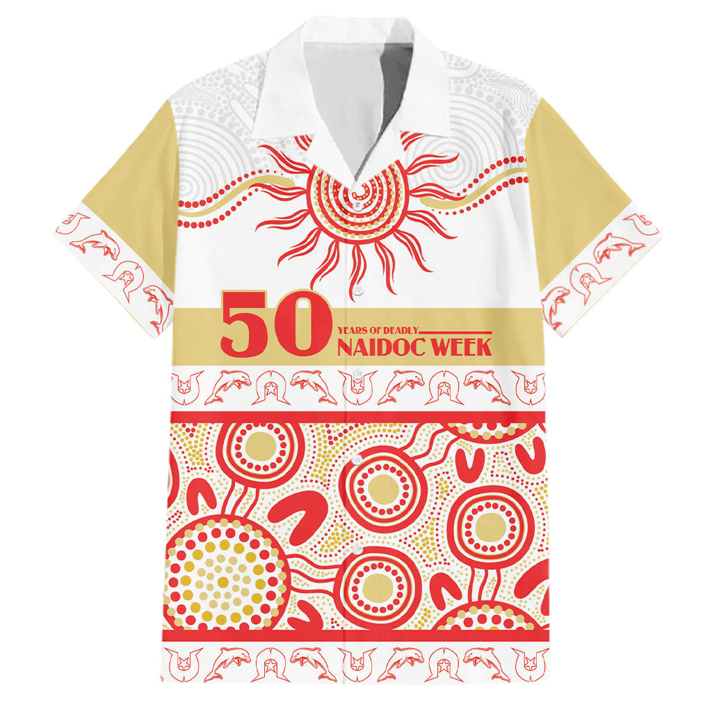 Dolphins NAIDOC Week Personalised Family Matching Summer Maxi Dress and Hawaiian Shirt Aboriginal Torres Strait Islanders Vibe