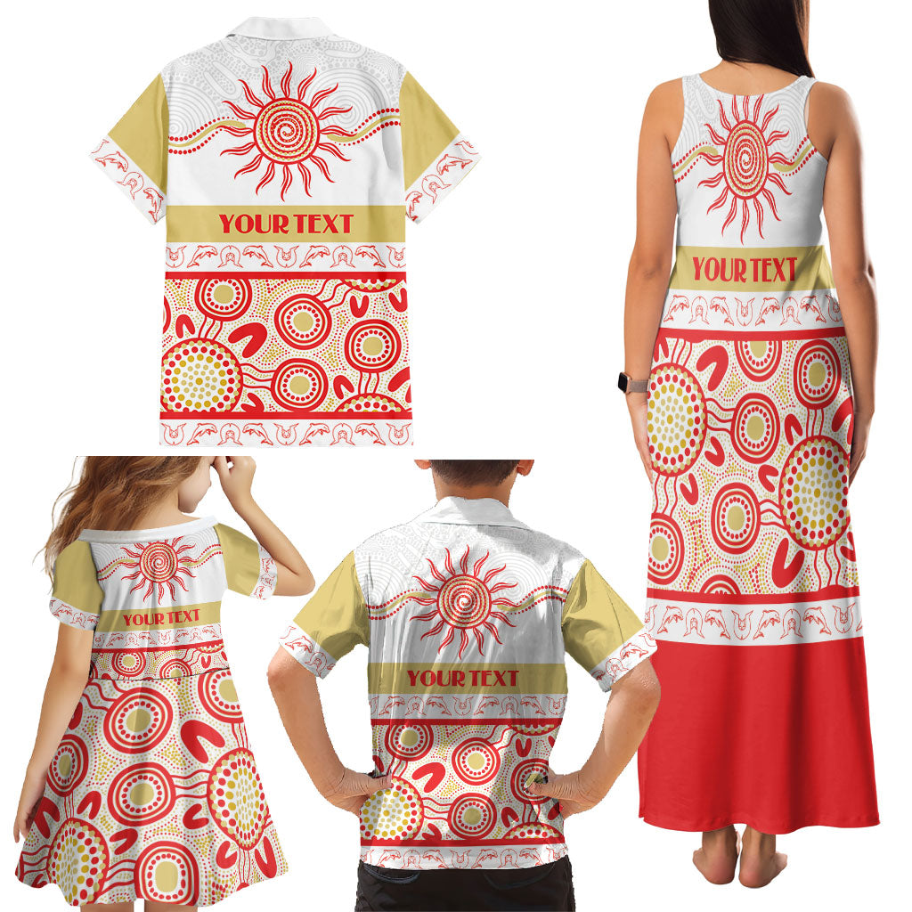 Dolphins NAIDOC Week Personalised Family Matching Tank Maxi Dress and Hawaiian Shirt Aboriginal Torres Strait Islanders Vibe
