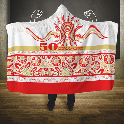 Dolphins NAIDOC Week Hooded Blanket Aboriginal Torres Strait Islanders Vibe