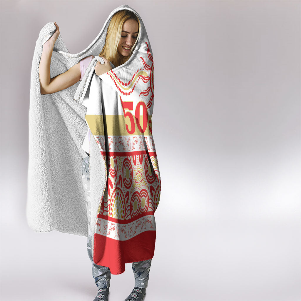 Dolphins NAIDOC Week Hooded Blanket Aboriginal Torres Strait Islanders Vibe