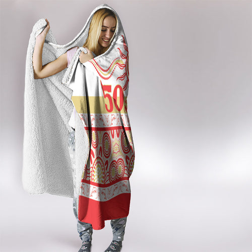 Dolphins NAIDOC Week Hooded Blanket Aboriginal Torres Strait Islanders Vibe