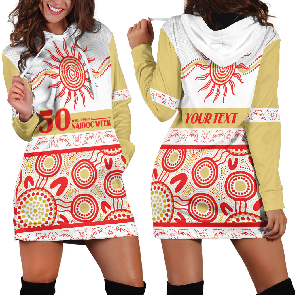 Dolphins NAIDOC Week Personalised Hoodie Dress Aboriginal Torres Strait Islanders Vibe