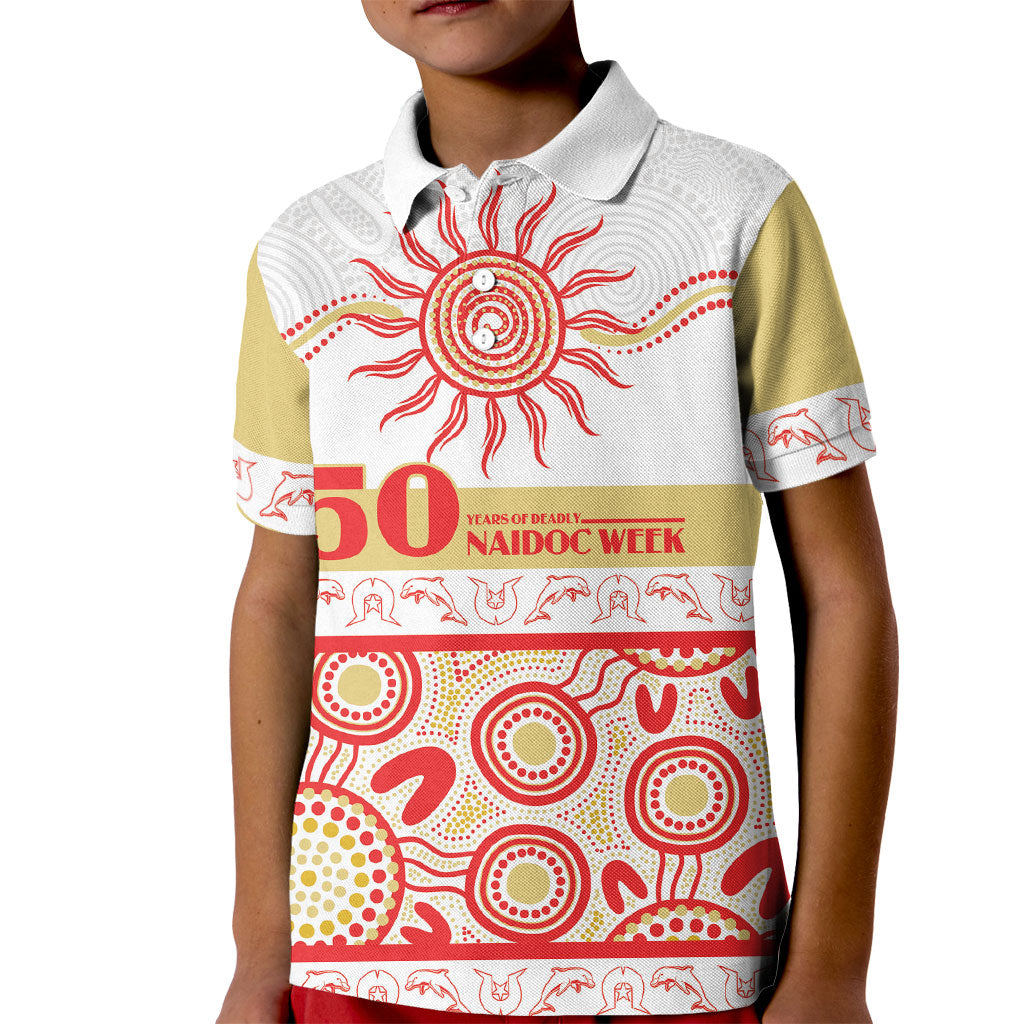 Dolphins NAIDOC Week Personalised Kid Polo Shirt Aboriginal Torres Strait Islanders Vibe