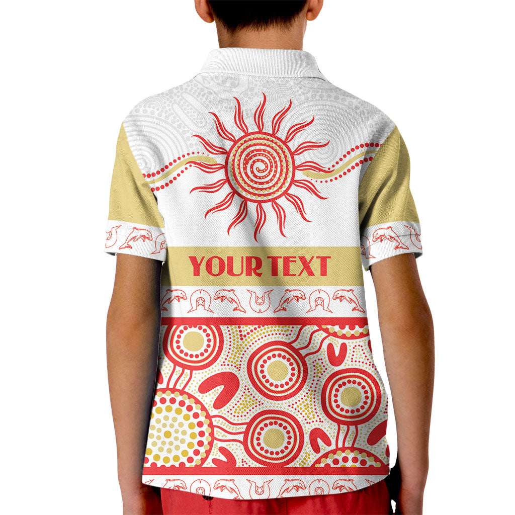 Dolphins NAIDOC Week Personalised Kid Polo Shirt Aboriginal Torres Strait Islanders Vibe