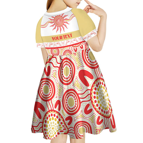 Dolphins NAIDOC Week Personalised Kid Short Sleeve Dress Aboriginal Torres Strait Islanders Vibe
