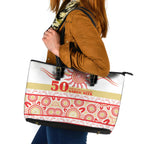 Dolphins NAIDOC Week Leather Tote Bag Aboriginal Torres Strait Islanders Vibe