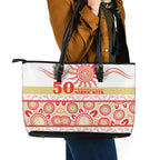 Dolphins NAIDOC Week Leather Tote Bag Aboriginal Torres Strait Islanders Vibe