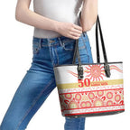 Dolphins NAIDOC Week Leather Tote Bag Aboriginal Torres Strait Islanders Vibe