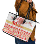 Dolphins NAIDOC Week Leather Tote Bag Aboriginal Torres Strait Islanders Vibe