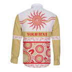 Dolphins NAIDOC Week Personalised Long Sleeve Button Shirt Aboriginal Torres Strait Islanders Vibe