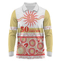 Dolphins NAIDOC Week Personalised Long Sleeve Polo Shirt Aboriginal Torres Strait Islanders Vibe