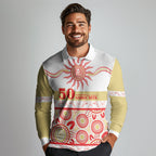 Dolphins NAIDOC Week Personalised Long Sleeve Polo Shirt Aboriginal Torres Strait Islanders Vibe