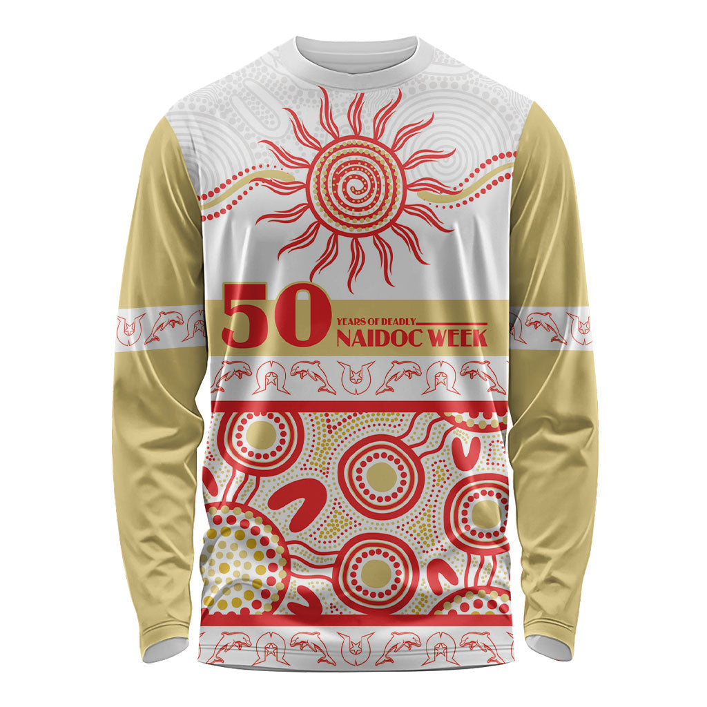Dolphins NAIDOC Week Personalised Long Sleeve Shirt Aboriginal Torres Strait Islanders Vibe