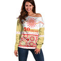 Dolphins NAIDOC Week Personalised Off Shoulder Sweater Aboriginal Torres Strait Islanders Vibe