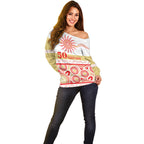 Dolphins NAIDOC Week Personalised Off Shoulder Sweater Aboriginal Torres Strait Islanders Vibe