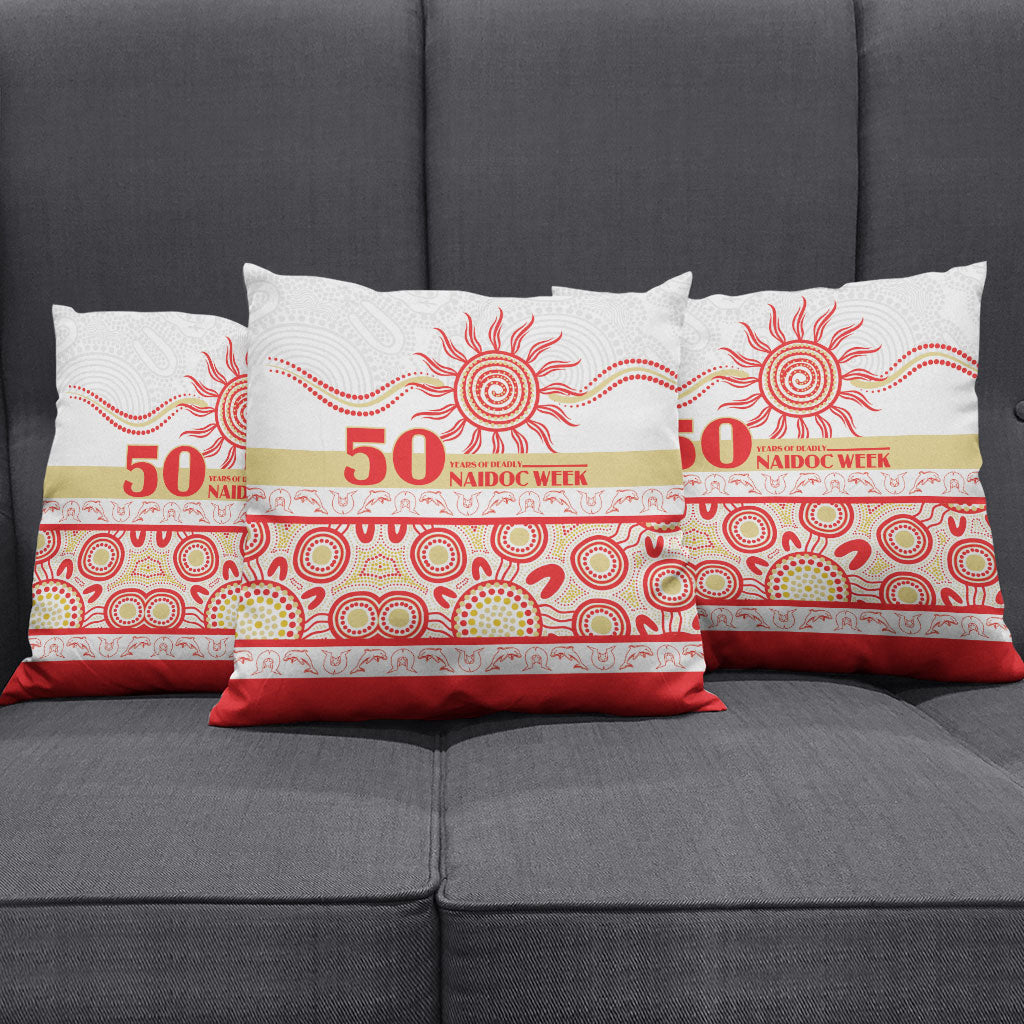 Dolphins NAIDOC Week Pillow Cover Aboriginal Torres Strait Islanders Vibe