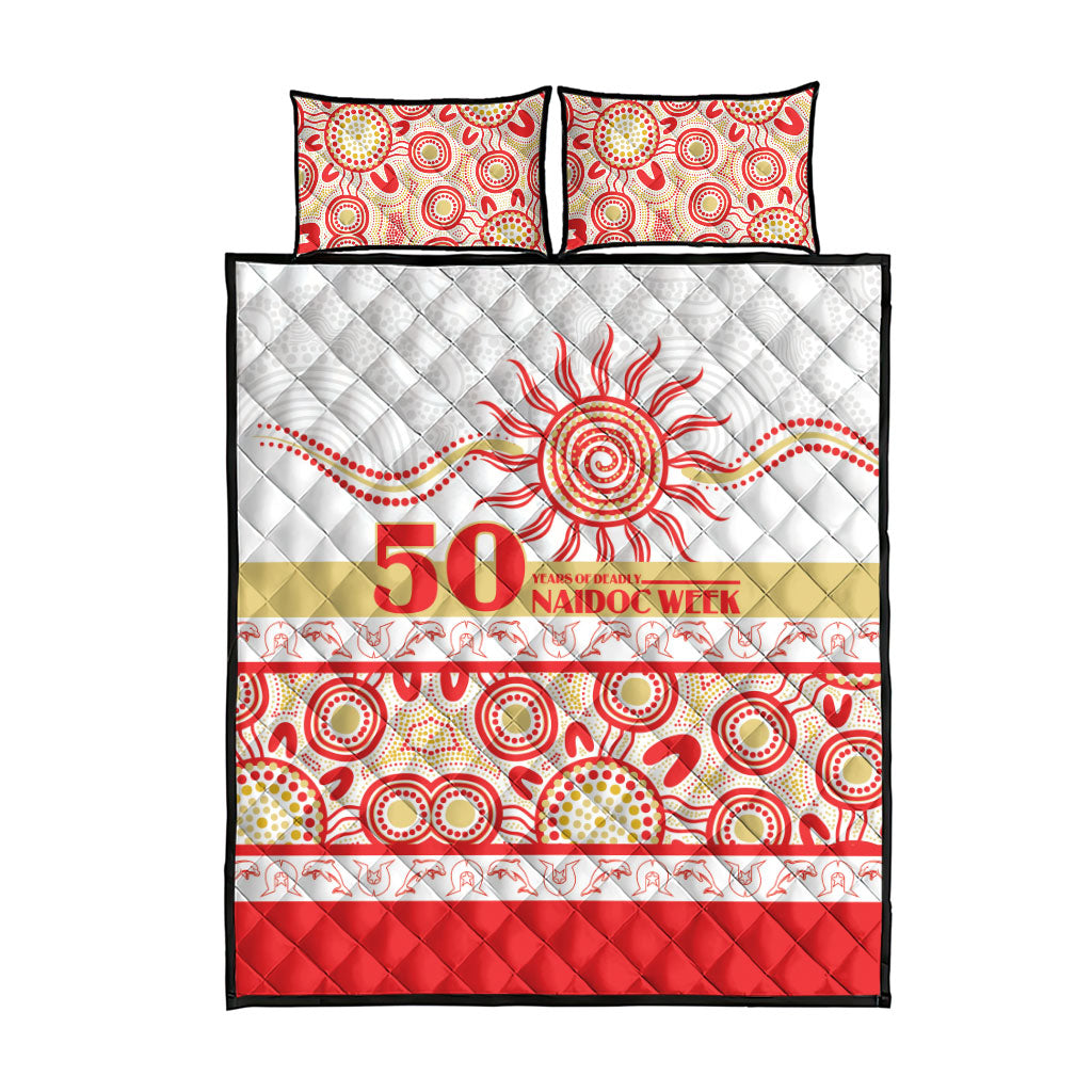 Dolphins NAIDOC Week Quilt Bed Set Aboriginal Torres Strait Islanders Vibe