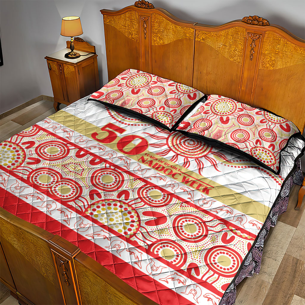 Dolphins NAIDOC Week Quilt Bed Set Aboriginal Torres Strait Islanders Vibe