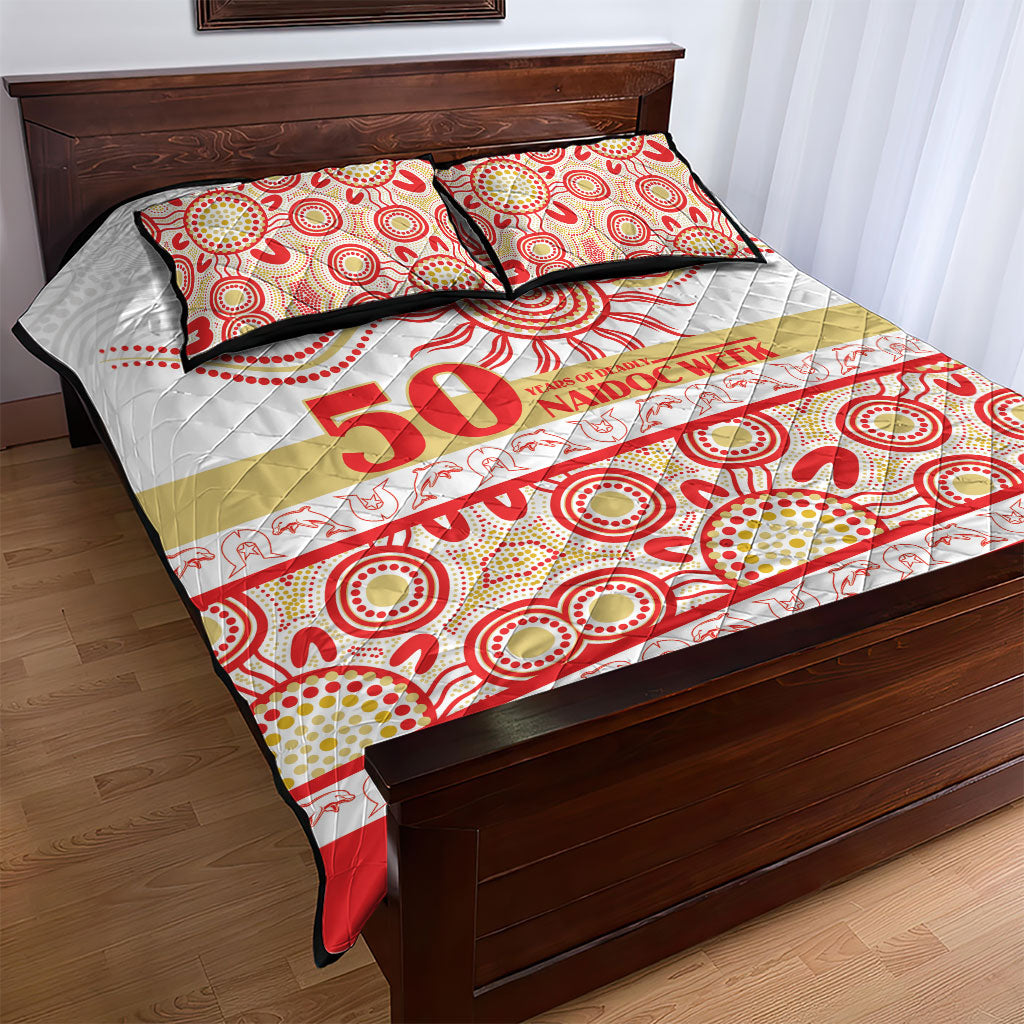 Dolphins NAIDOC Week Quilt Bed Set Aboriginal Torres Strait Islanders Vibe