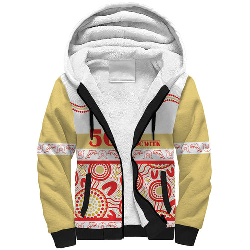 Dolphins NAIDOC Week Personalised Sherpa Hoodie Aboriginal Torres Strait Islanders Vibe