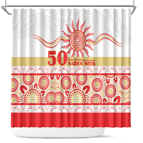 Dolphins NAIDOC Week Shower Curtain Aboriginal Torres Strait Islanders Vibe