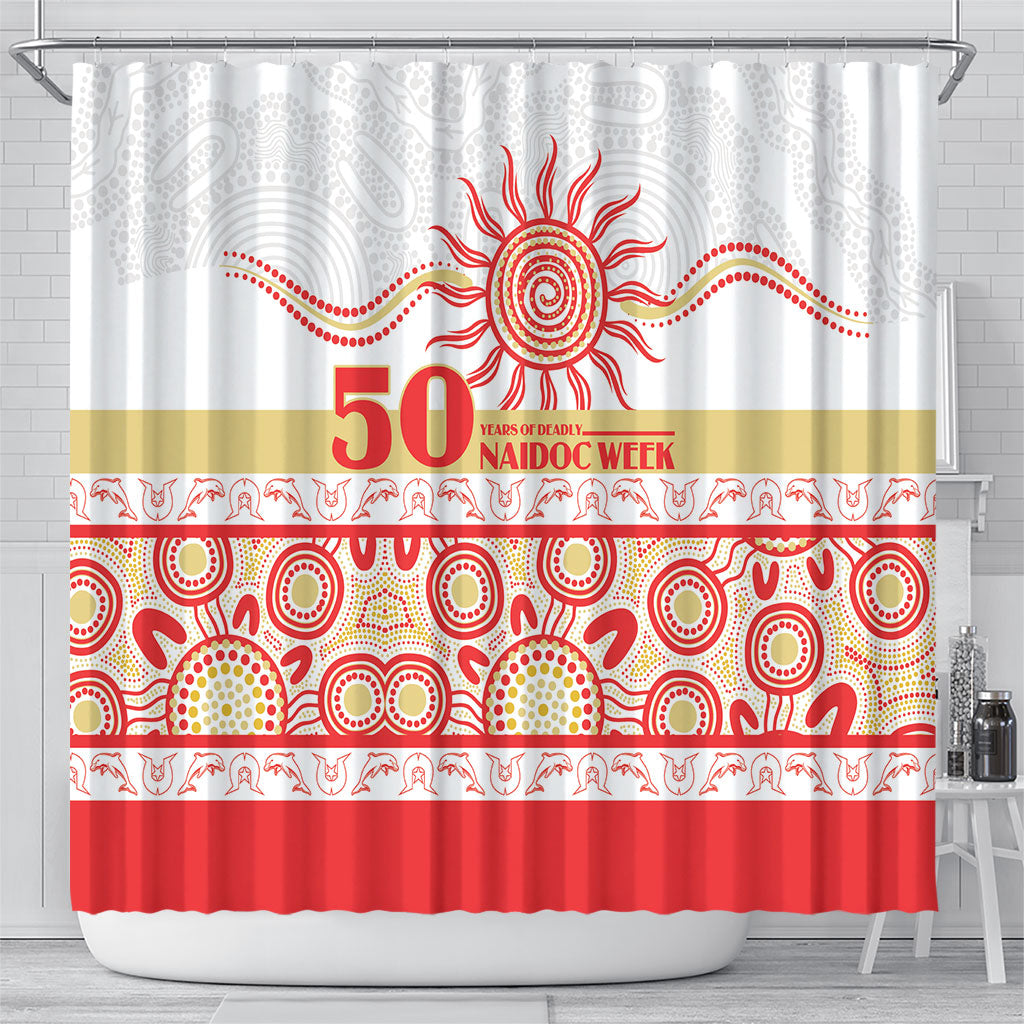 Dolphins NAIDOC Week Shower Curtain Aboriginal Torres Strait Islanders Vibe