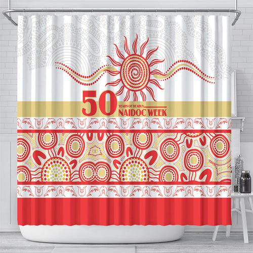 Dolphins NAIDOC Week Shower Curtain Aboriginal Torres Strait Islanders Vibe