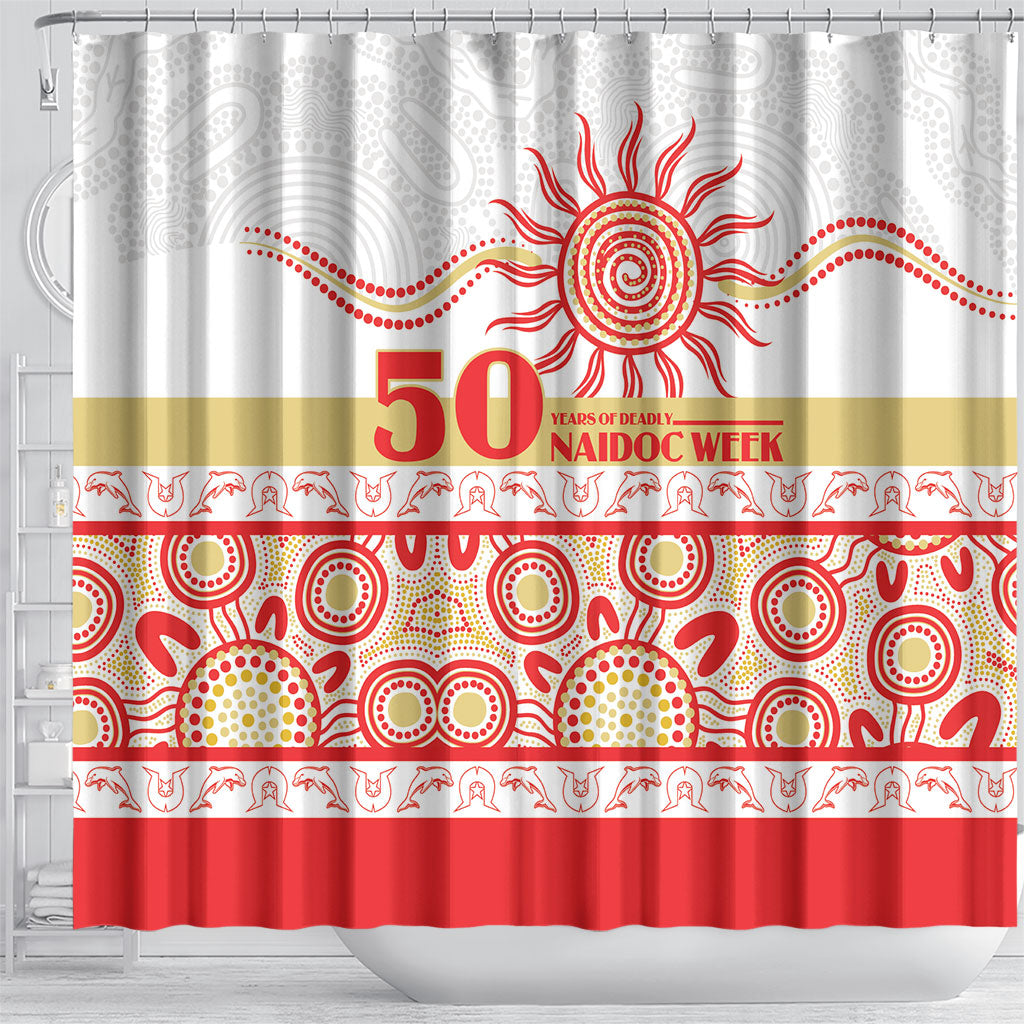 Dolphins NAIDOC Week Shower Curtain Aboriginal Torres Strait Islanders Vibe