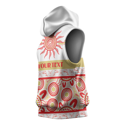 Dolphins NAIDOC Week Personalised Sleeveless Hoodie Aboriginal Torres Strait Islanders Vibe