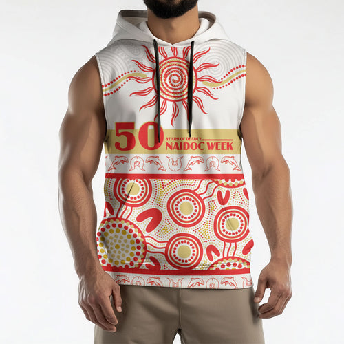Dolphins NAIDOC Week Personalised Sleeveless Hoodie Aboriginal Torres Strait Islanders Vibe