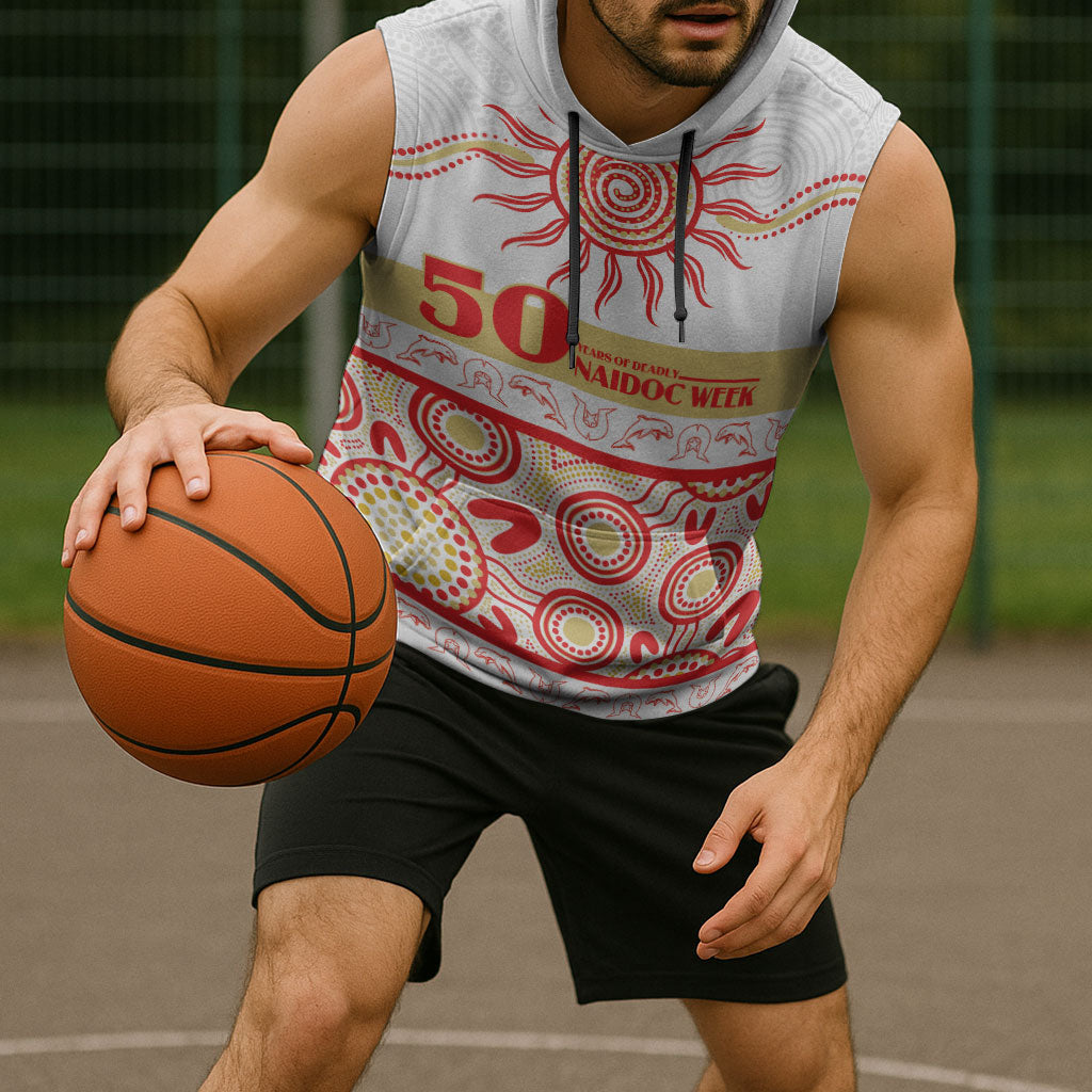 Dolphins NAIDOC Week Personalised Sleeveless Hoodie Aboriginal Torres Strait Islanders Vibe
