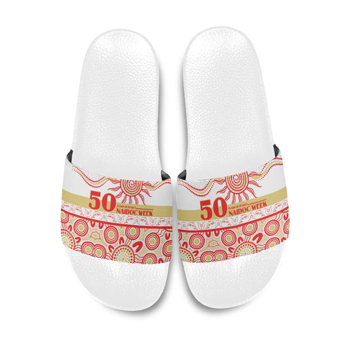Dolphins NAIDOC Week Slide Sandals Aboriginal Torres Strait Islanders Vibe