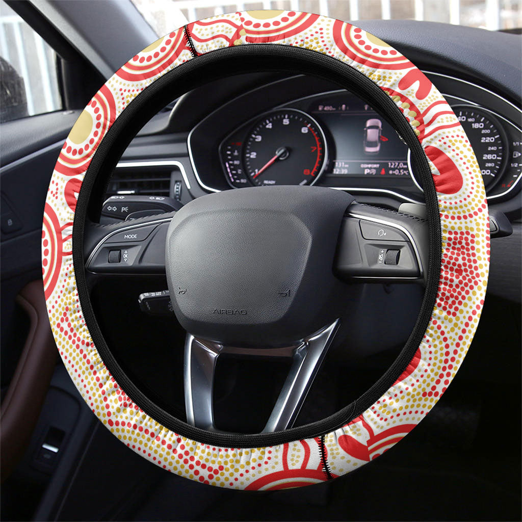 Dolphins NAIDOC Week Steering Wheel Cover Aboriginal Torres Strait Islanders Vibe