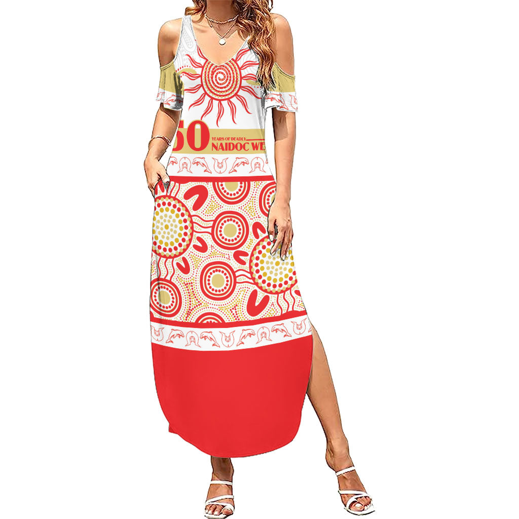 Dolphins NAIDOC Week Personalised Summer Maxi Dress Aboriginal Torres Strait Islanders Vibe