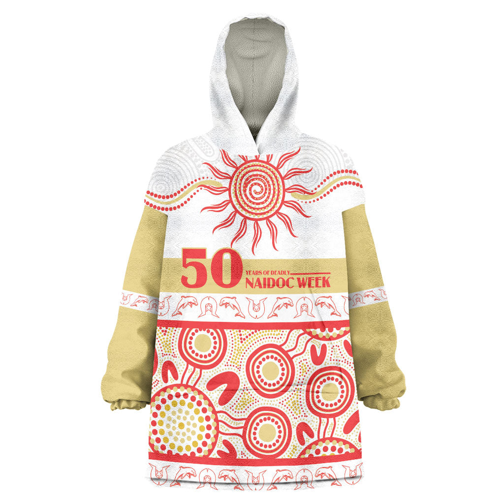Dolphins NAIDOC Week Personalised Wearable Blanket Hoodie Aboriginal Torres Strait Islanders Vibe
