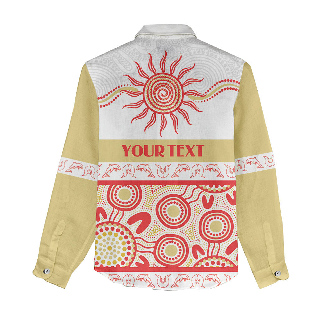 Dolphins NAIDOC Week Personalised Women Casual Shirt Aboriginal Torres Strait Islanders Vibe
