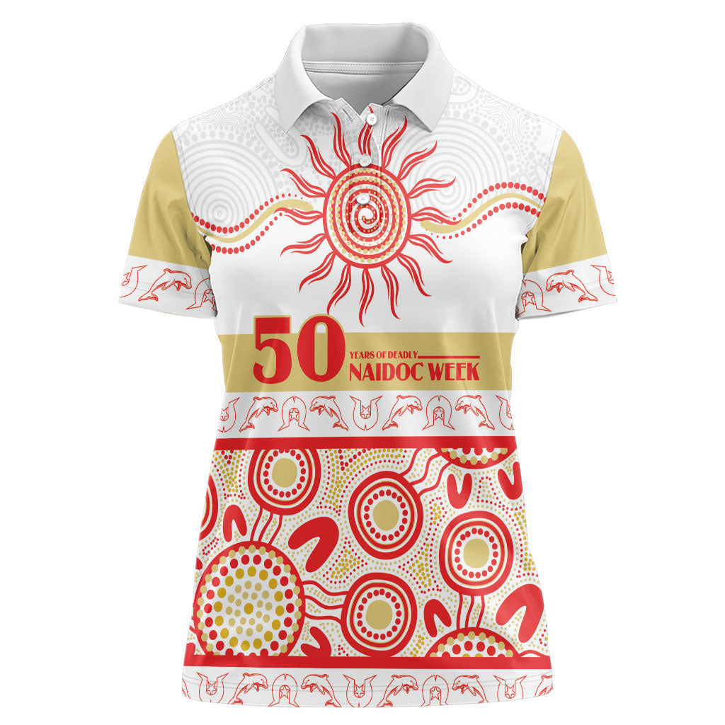 Dolphins NAIDOC Week Personalised Women Polo Shirt Aboriginal Torres Strait Islanders Vibe