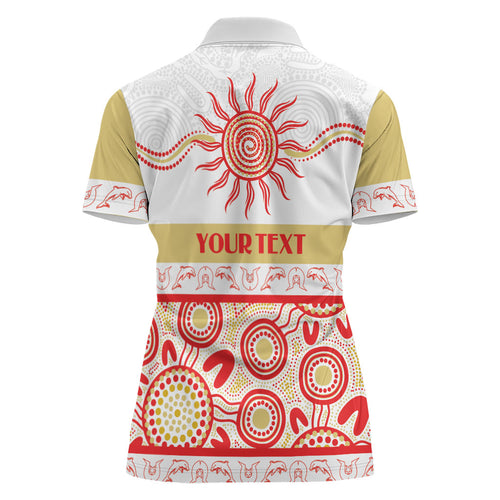 Dolphins NAIDOC Week Personalised Women Polo Shirt Aboriginal Torres Strait Islanders Vibe