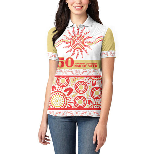 Dolphins NAIDOC Week Personalised Women Polo Shirt Aboriginal Torres Strait Islanders Vibe