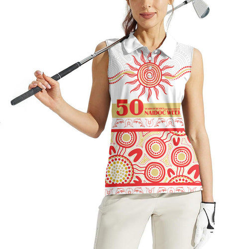 Dolphins NAIDOC Week Personalised Women Sleeveless Polo Shirt Aboriginal Torres Strait Islanders Vibe